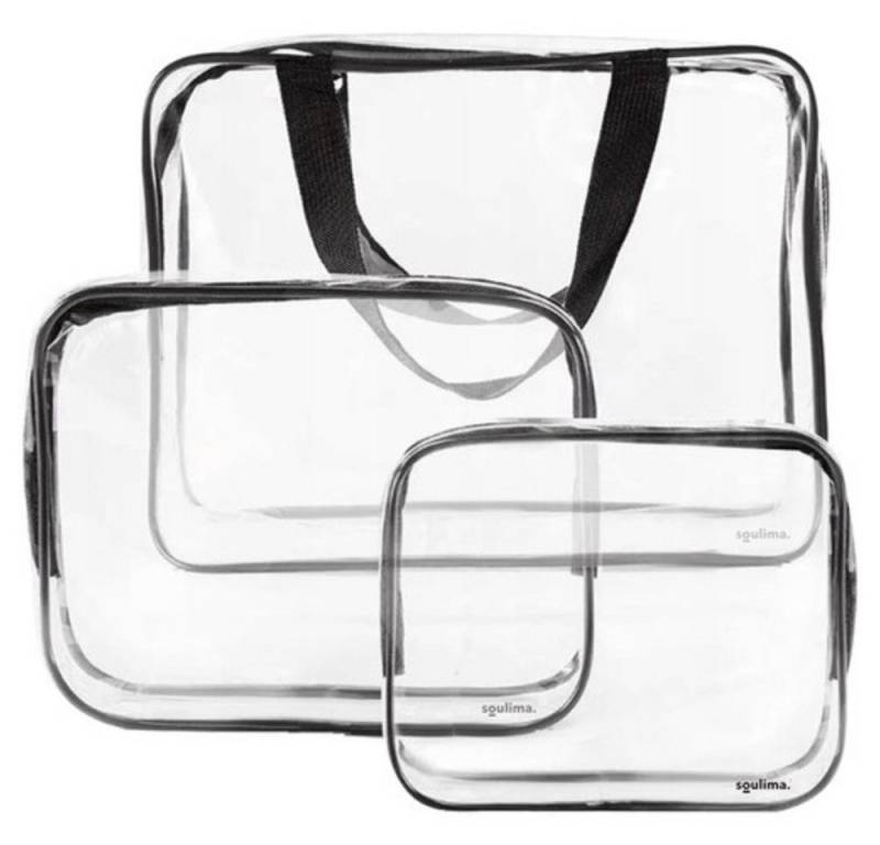soulima Kosmetiktasche Reisetasche 3-in-1 Kosmetiktasche (Spar-Set, 3-tlg., Universal), drei Kosmetiktaschen in verschiedenen Größen (klein, mittel, groß) von soulima