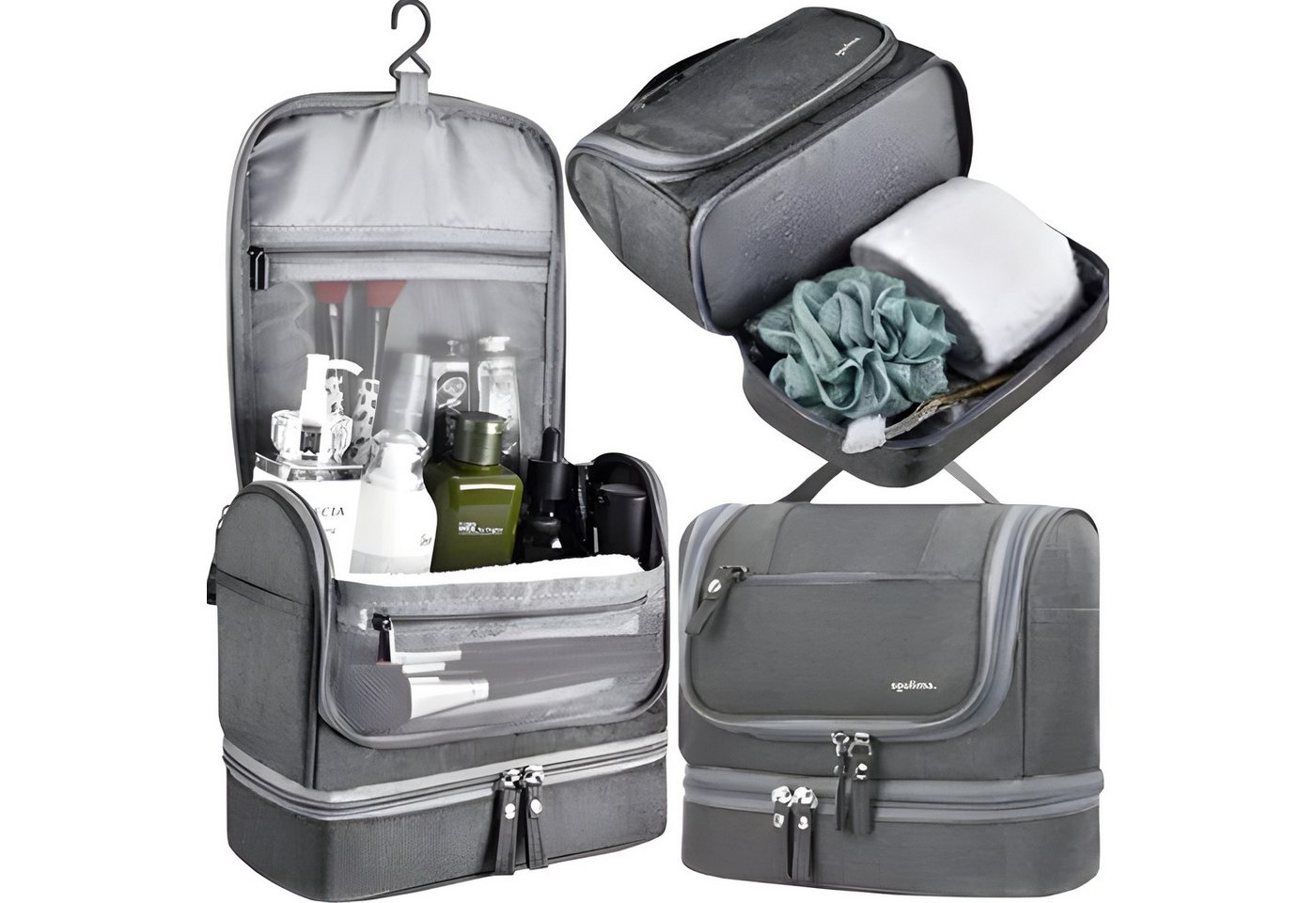 soulima Kosmetiktasche Reisetasche Kulturtasche (1-tlg), wasserdicht, Thermofach, aufhängbar von soulima