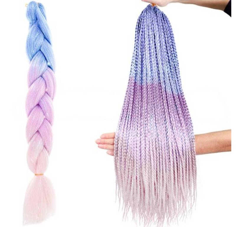 soulima Kunsthaar-Extension Ombre Zopf Synthetik, Kein Beschweren der Haare von soulima