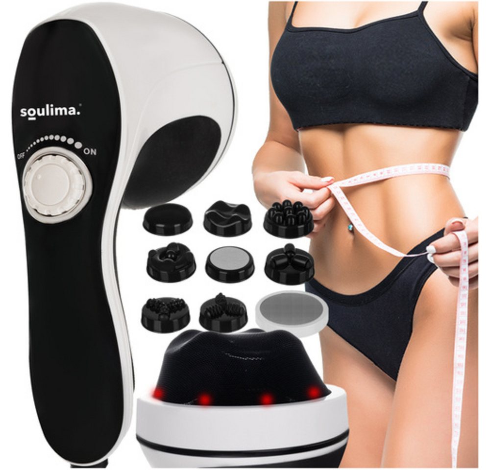 soulima Massagegerät 9-in-1 Schlankheitsmassagegerät, Spar-Set 1-tlg., massieren, Drehbewegung der Spitzen erreicht tiefe Hautschichten von soulima