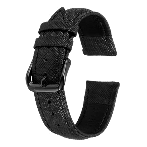 soulnioi Hochwertiges Rindsleder-Uhrenarmband, Ersatzband für Damen und Herren, klassisches Kreuzmuster-Design, 20 mm von soulnioi