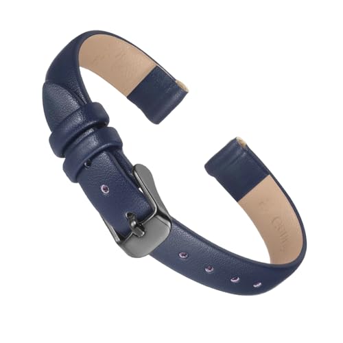 soulnioi Leder-Uhrenarmband, schlankes und elegantes flaches Design, wasserdichtes Armband für Damen und Herren, 12 mm soulnioi Leder-Uhrenarmband, schlankes und elegantes flaches Design, wasserdichtes Armband für Damen und Herren, 12 mm von soulnioi
