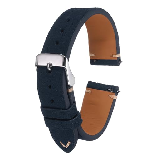 soulnioi Uhrenarmband aus Wildleder, weiches Nubukleder, Vintage-Band mit Schnellverschluss, 16 mm soulnioi Uhrenarmband aus Wildleder, weiches Nubukleder, Vintage-Band mit Schnellverschluss, 16 mm von soulnioi
