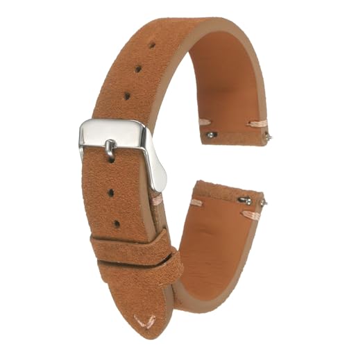 soulnioi Uhrenarmband aus Wildleder, weiches Nubukleder, Vintage-Band mit Schnellverschluss, 20 mm soulnioi Uhrenarmband aus Wildleder, weiches Nubukleder, Vintage-Band mit Schnellverschluss, 20 mm von soulnioi