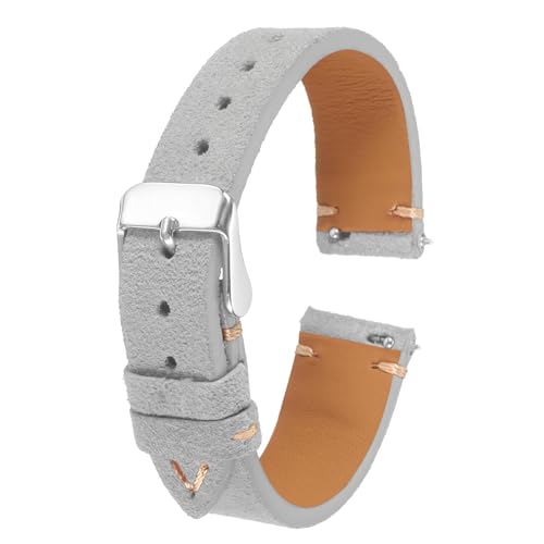 soulnioi Uhrenarmband aus Wildleder, weiches Nubukleder, Vintage-Band mit Schnellverschluss, 20 mm soulnioi Uhrenarmband aus Wildleder, weiches Nubukleder, Vintage-Band mit Schnellverschluss, 20 mm von soulnioi