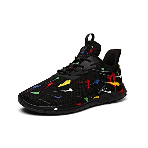 soulsfeng Kinderschuhe Atmungsaktive Kinderschuhe Jungen Leicht Kinderschuhe mädchen Freizeit Turnschuhe Kinder Mode Olympisches Spray Sportschuhe Schwarz Schuhgröße 31 von soulsfeng