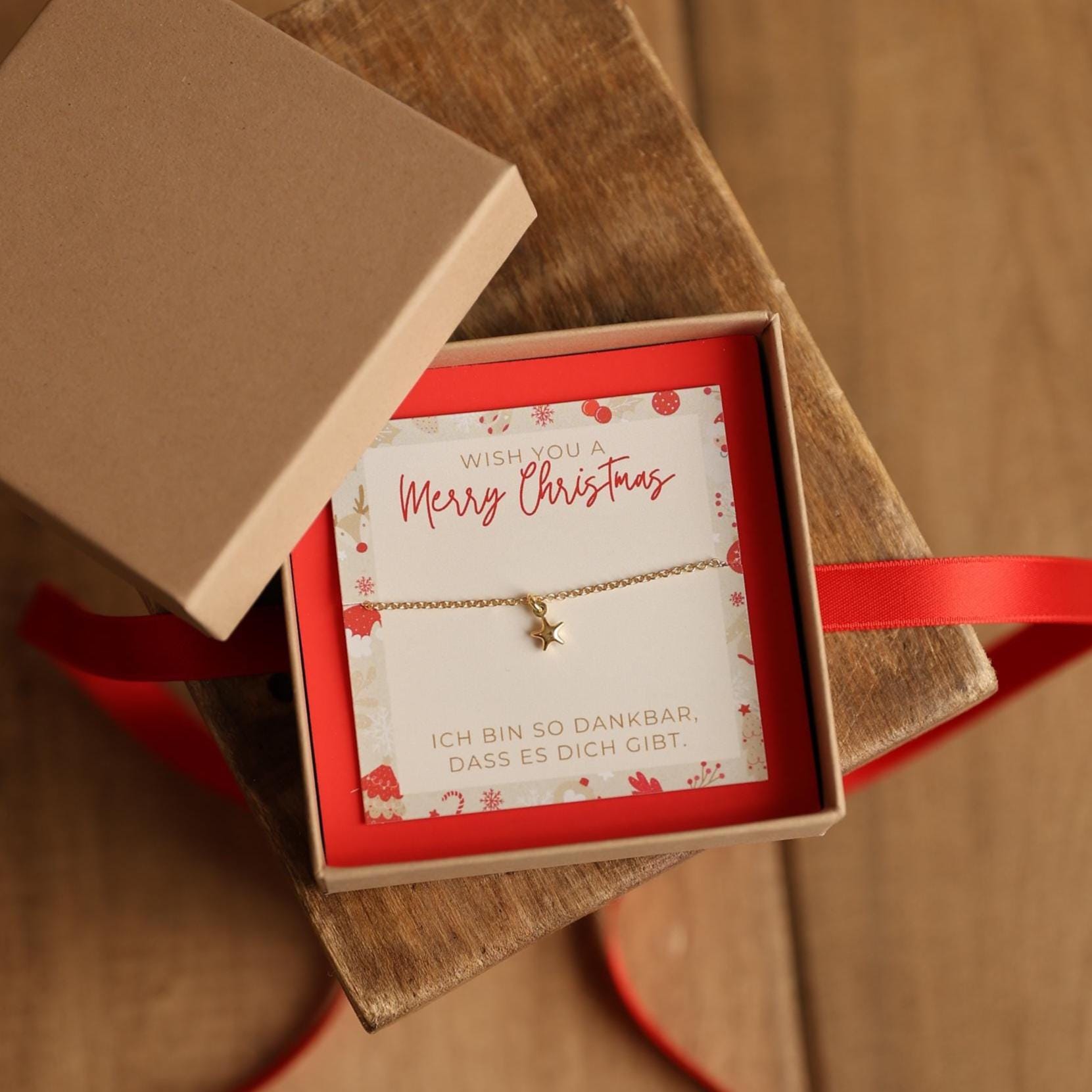 Armband Stern Aus Vergoldetem 925 Silber, Mit Sternenanhänger Mädchen, Weihnachtsgeschenk Kinderarmband, Kinderschmuck Weihnachten von soultiejewelry