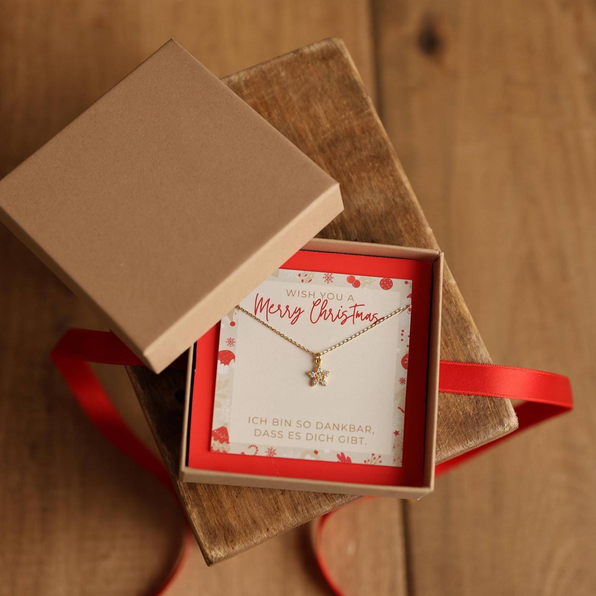 Kinderkette Stern Aus Vergoldetem 925 Silber, Anhänger Mit Zirkonia, Kette Für Mädchen, Weihnachtsgeschenk Kinder von soultiejewelry