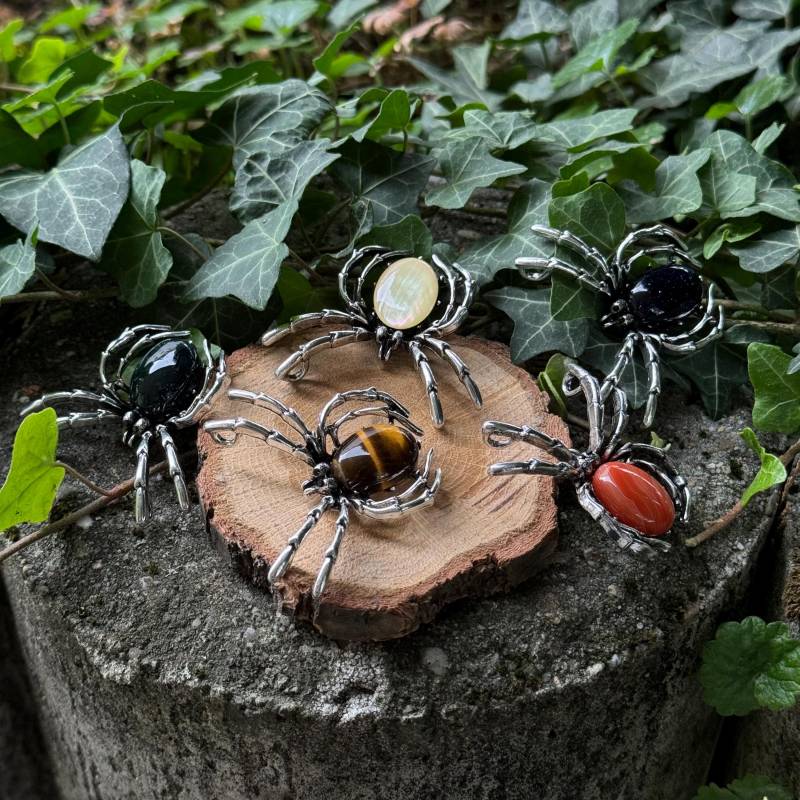 Crystal Spider Pin/Necklace von sourceofwitchcraft