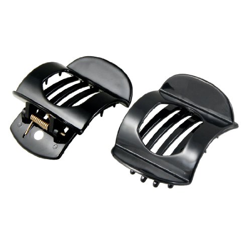 2 x schwarz Plastik Damen Barrette Haarpin Haarklammer Haar Clip Haarclip de DE de von sourcing map