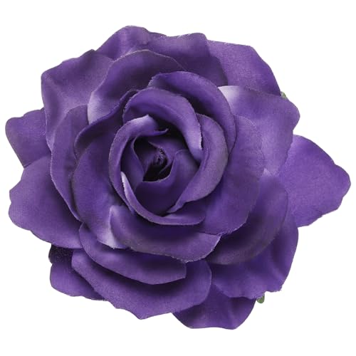 sourcing map 1 Stück Rosenblüten Haarklammern 10 cm Blumen Haarnadeln Blumenbrosche für Damen Haaraccessoires Lila von sourcing map