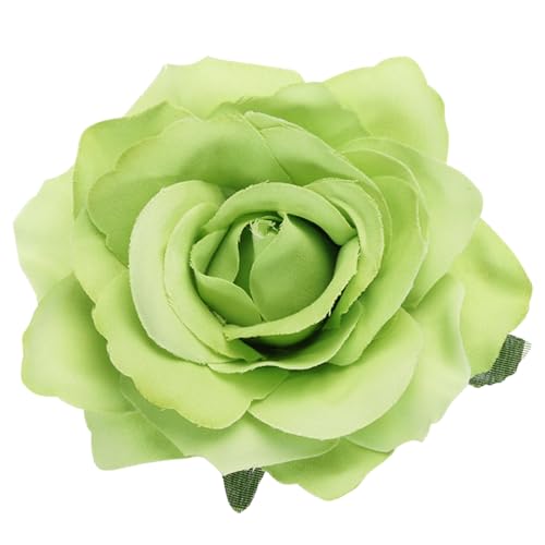 sourcing map 1 x Rosen-Haarspangen, 10,2 cm, Blumen-Haarnadeln, Blumenbrosche für Damen, Haar-Accessoires, Grün von sourcing map