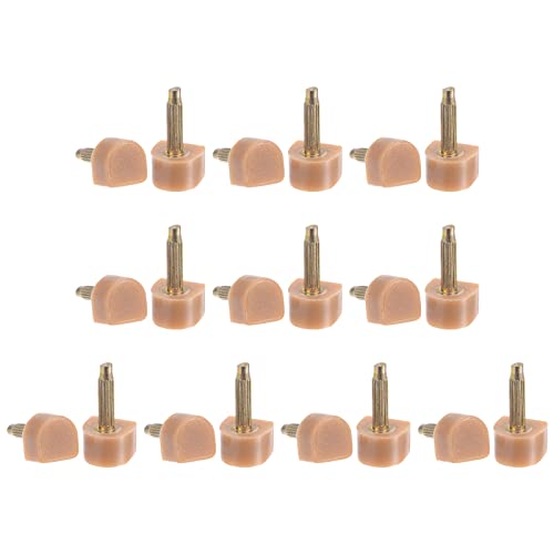 sourcing map 10 Paare TPU Hoch Absatzspitzen Schuhe Ersatz Zapfen Kappen für Frauen Hoch Absatz Schuhe 3mm Pin 9x9mm U-Form Absatz Reparatur Kappen Beige von sourcing map