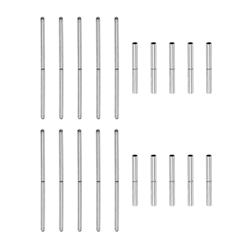 sourcing map 10 Stück Uhrenarmband Röhrenstifte 1.1mm Rohrdurchmesser 18mm Stiftlänge Edelstahl Verbindungsschaft für Uhrenarmband Reparatur Ersatz von sourcing map