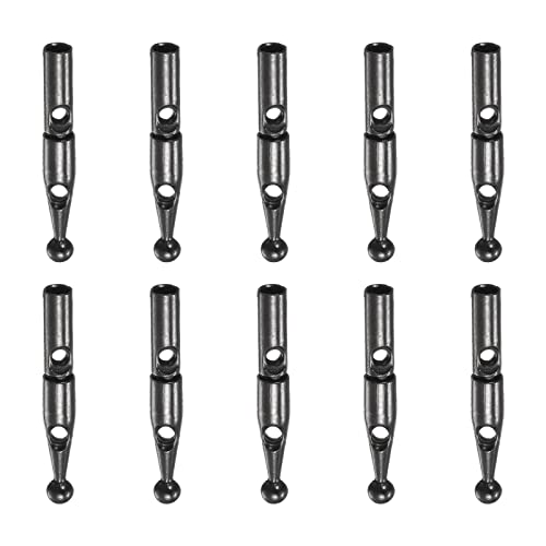 sourcing map 10Stk Regenschirm Anschluss Kopf Perlen 2.4mm Loch Durchmesser 26mm Länge Metall Regenschirm Komponenten für Umgekehrt Regenschirm Abdeckung Teile Grau von sourcing map