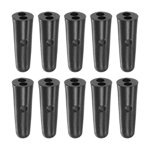 sourcing map 10Stk Regenschirm Anschluss Kopf Perlen 2.9mm Loch Durchmesser 23.5mm Länge PP Plastik Regenschirm Komponenten für Klappbar Regenschirm Abdeckung Teile Schwarz von sourcing map