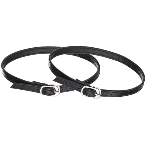 sourcing map 2 Paar High Heel Schuhriemen, abnehmbare Knöchelschnürsenkel, Ersatz-Schnürsenkel, Schuhzubehör für Damen, lose High Heels, Hausschuhe, Sandalen, Mattschwarz, mattes schwarz, 28.5 x 0.75 von sourcing map