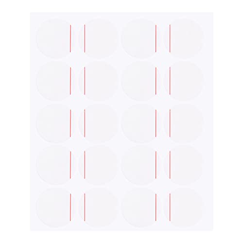 sourcing map 20Stk Uhr Rückendeckel Schützende Folie 20mm Rote Linie PE Runde Uhr Rückseite Etui Beschützer Folie Aufkleber für Uhr Rückseite Etui Schutz von sourcing map