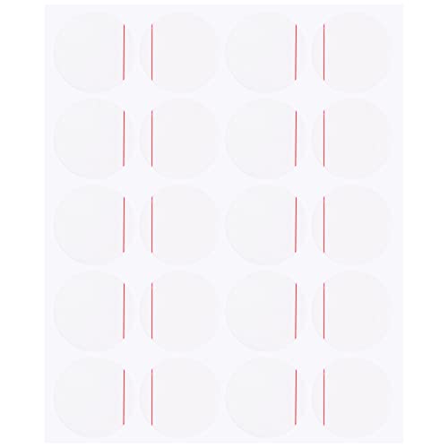 sourcing map 20Stk Uhr Rückendeckel Schützende Folie 28mm Rote Linie PE Runde Uhr Rückseite Etui Beschützer Folie Aufkleber für Uhr Rückseite Etui Schutz von sourcing map