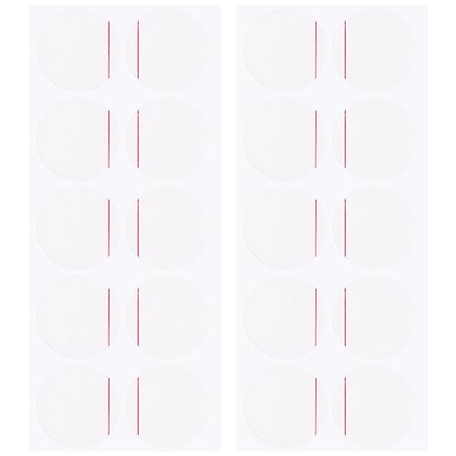 sourcing map 20Stk Uhr Rückendeckel Schützende Folie 42mm Rote Linie PE Runde Uhr Rückseite Etui Beschützer Folie Aufkleber für Uhr Rückseite Etui Schutz von sourcing map