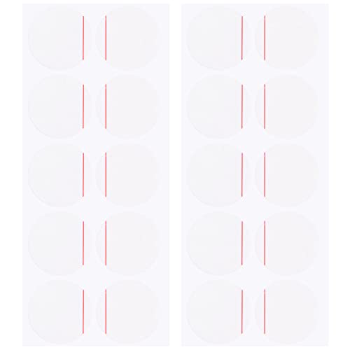 sourcing map 20Stk Uhr Rückendeckel Schützende Folie 45mm Rote Linie PE Runde Uhr Rückseite Etui Beschützer Folie Aufkleber für Uhr Rückseite Etui Schutz von sourcing map