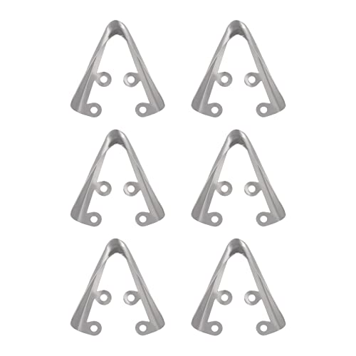 sourcing map 3 Paar Schuhspitzenschützer 1,81" x1,65 x0,47 Metall Frauen Zehenkappe Abdeckung Elegant für Stöckelschuh Reparatur Dekoration, Silberton von sourcing map