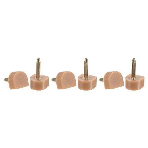 sourcing map 3 Paare TPU Hoch Absatzspitzen Schuhe Ersatz Zapfen Kappen für Frauen Hoch Absatz Schuhe 2.4mm Pin 10x10mm U-Form Absatz Reparatur Kappen Beige von sourcing map