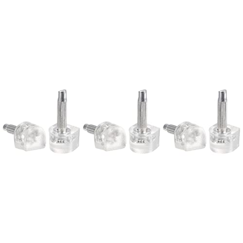sourcing map 3 Paare TPU Hoch Absatzspitzen Schuhe Ersatz Zapfen Kappen für Frauen Hoch Absatz Schuhe 3mm Pin 8x8mm U-Form Absatz Reparatur Kappen Durchsichtig von sourcing map