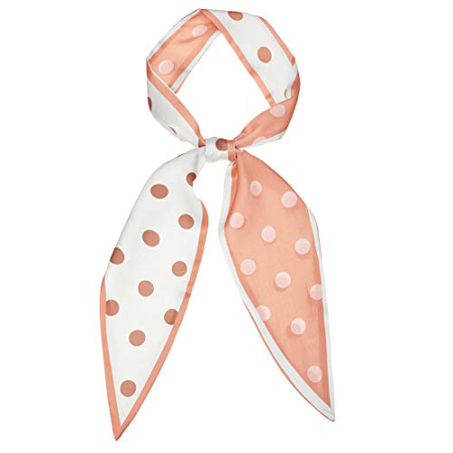 sourcing map Damen Dünne Schals Colorblock Polka Dots Haaarband Halstuch Orange Groß Dots 120 x 5cm sourcing map Damen Dünne Schals Colorblock Polka Dots Haaarband Halstuch Orange Groß Dots 120 x 5cm von sourcing map