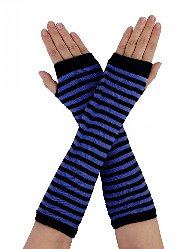 Royal Blau sourcingmap 1 Paar Damen elastisch verlängern Voller Finger Handschuhe