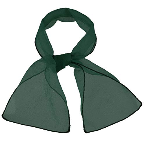 sourcing map Damen Sommer transparente dünne Organza Schal feste Bandana Farbe Haargürtel Krawatte Dunkelblau 90 x 15cm von sourcing map