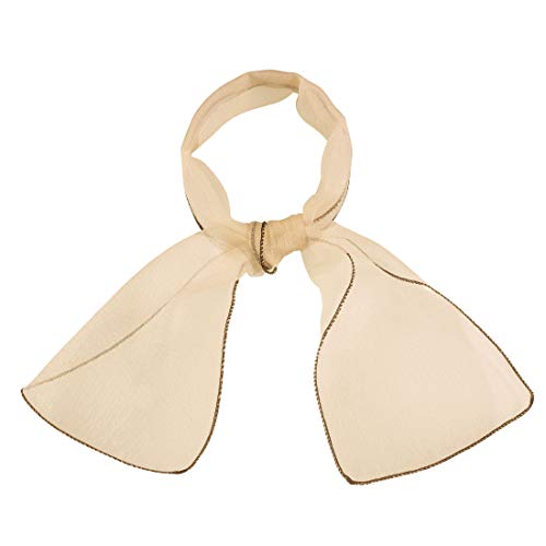 sourcing map Damen Sommer transparente dünne Organza Schal feste Bandana Farbe Haargürtel Krawatte Khaki 90 x 15cm von sourcing map