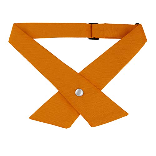 sourcing map Damen Verstellbarer Hals Schleife Bolzenknopf Kreuz und quer Krawatte Orange Einheitsgröße von sourcing map