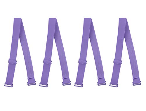 sourcing map Damen verstellbare Leopard BH-Träger Mode elastischen BH-Band Violett 1.5cm von sourcing map
