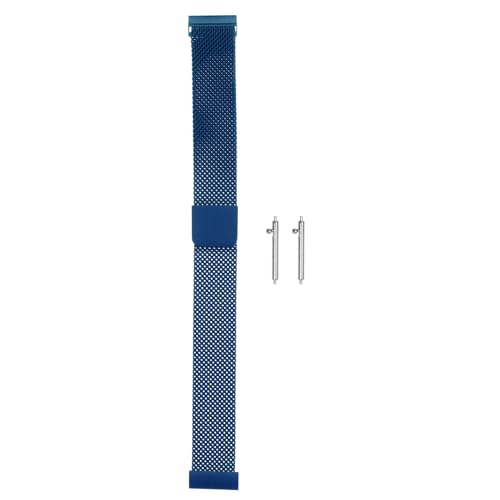 sourcing map Edelstahl-Mesh-Uhrenarmband 14mm Schnellwechsel-Verstellbares Armband mit magnetischem Verschluss für Männer und Frauen, Blau. von sourcing map