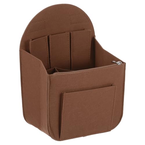 sourcing map Tragbare Filz-Organizer-Taschen für Rucksack, braun, 7.7" x 5" x 11", Klassisch von sourcing map