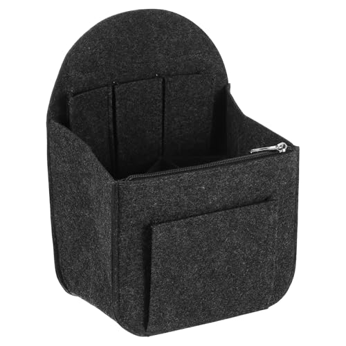 sourcing map Geldbörsen-Organizer-Einsatz, tragbare Filz-Organizer-Taschen mit Metall-Reißverschluss, mehrere Fächer, Geldbörseneinsatz für Rucksack, Handtasche, Schultertasche (19,6 x 12,7 x 27,9 cm, von sourcing map