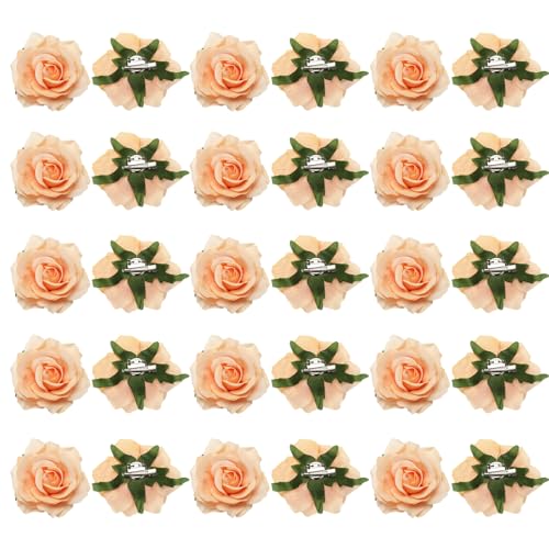 sourcing map Haarnadeln mit Rosenblüten, 10,2 cm, 30 Stück, für Damen, Haarschmuck, Champagner von sourcing map