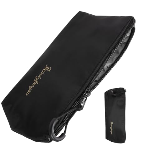 sourcing map Make-up-Pinsel-Halter, kleine Reise-Make-up-Pinsel, Kosmetiktasche, Bleistift-Organizer-Tasche für Zuhause, Büro, Reiseorganisation, Schwarz von sourcing map