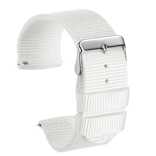 sourcing map Nylonarmband Weiß 20mm Breite Dauerhaft Nylonarmband mit Silber Schnalle Universal Ersatz Canvas Armband sourcing map Nylonarmband Weiß 20mm Breite Dauerhaft Nylonarmband mit Silber Schnalle Universal Ersatz Canvas Armband von sourcing map