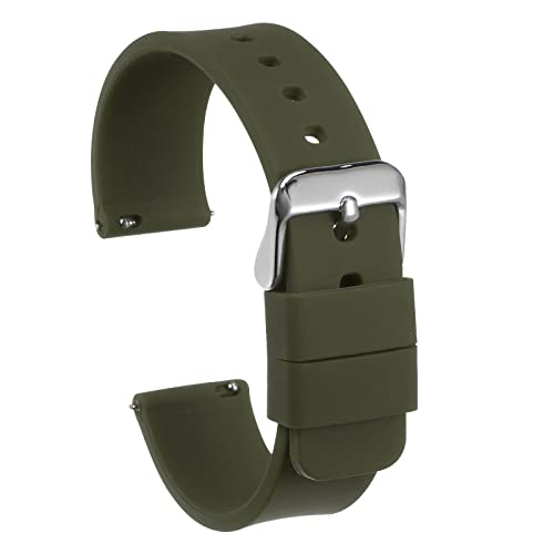 sourcing map Silikon Uhrenband 14mm Breite Schnellspanner Weich Gummi Ersatz Uhr Riemen mit Edelstahl Schnalle für Männer Frauen Grün sourcing map Silikon Uhrenband 14mm Breite Schnellspanner Weich Gummi Ersatz Uhr Riemen mit Edelstahl Schnalle für Männer Frauen Grün von sourcing map