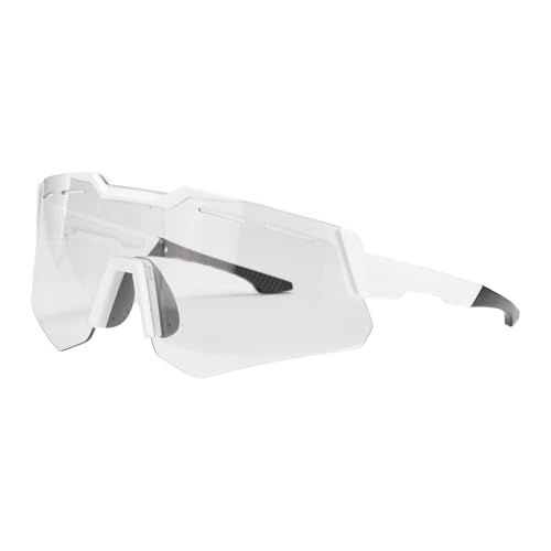 sourcing map Sport-Sonnenbrille, polarisiert, für Herren und Damen, Mountainbike, Fahren, Angeln, Laufen, transparent, grau/weiß sourcing map Sport-Sonnenbrille, polarisiert, für Herren und Damen, Mountainbike, Fahren, Angeln, Laufen, transparent, grau/weiß von sourcing map