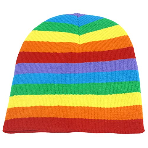 sourcingmap® Unisex Rain Color Stretch Hand Knit Warm Winter Mütze Snowboard Beanie von Allegra K