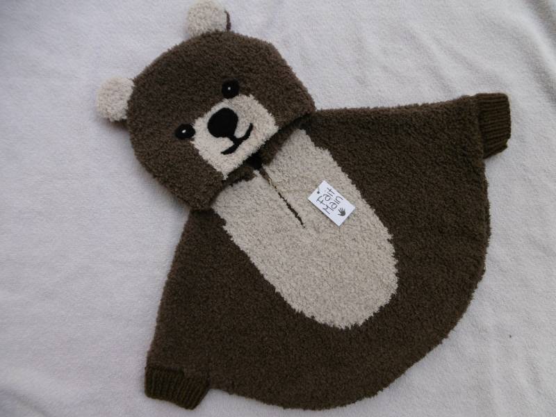 Baby - Und Kinderponcho Mit Teddybärform Von 3 Monaten Bis 2 Jahren Baby - Und Kinderponcho Mit Teddybärform Von 3 Monaten Bis 2 Jahren von souricettecreation