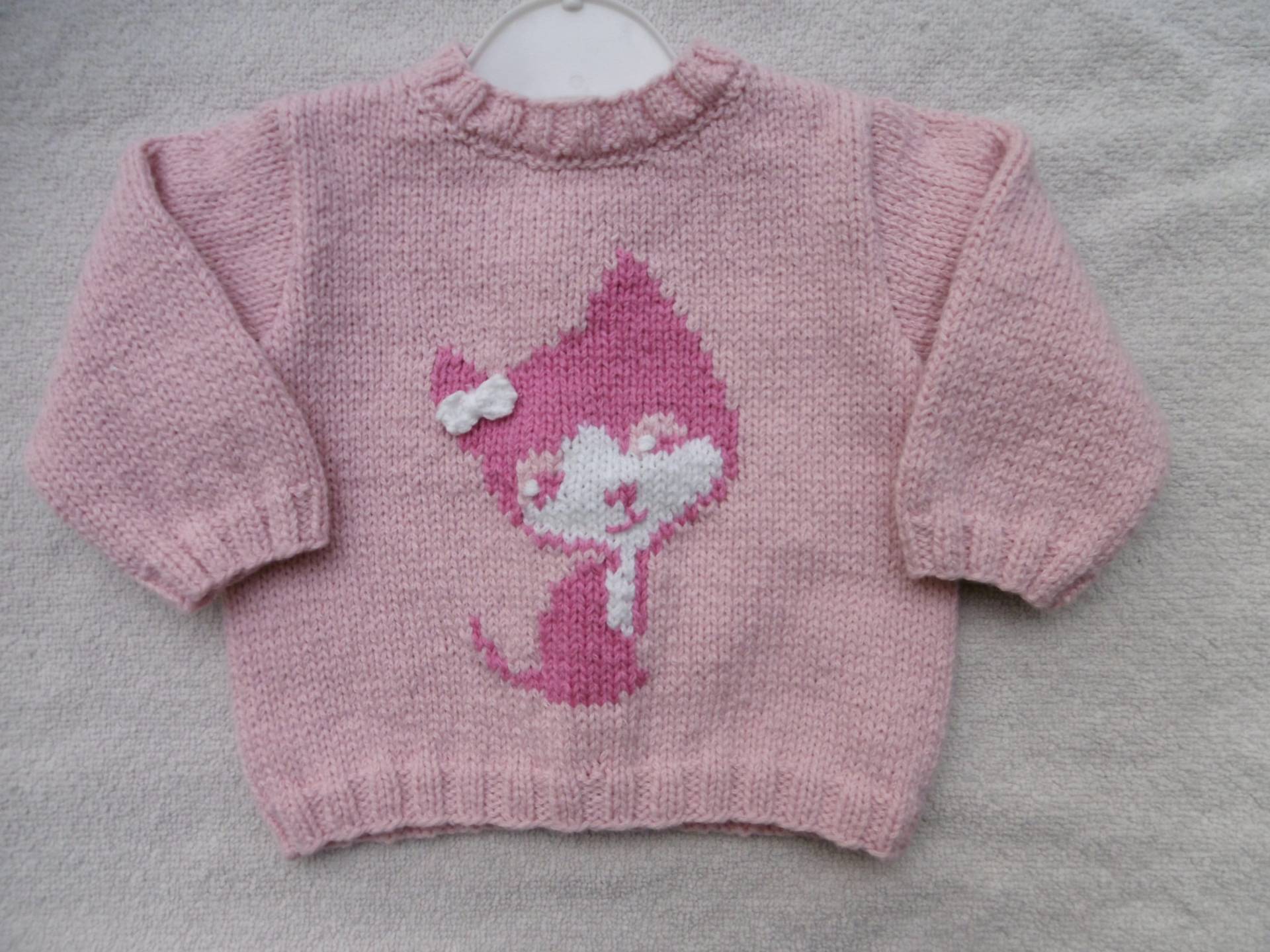 Babyrosa Pullunderweste Mit Katzenmuster von souricettecreation