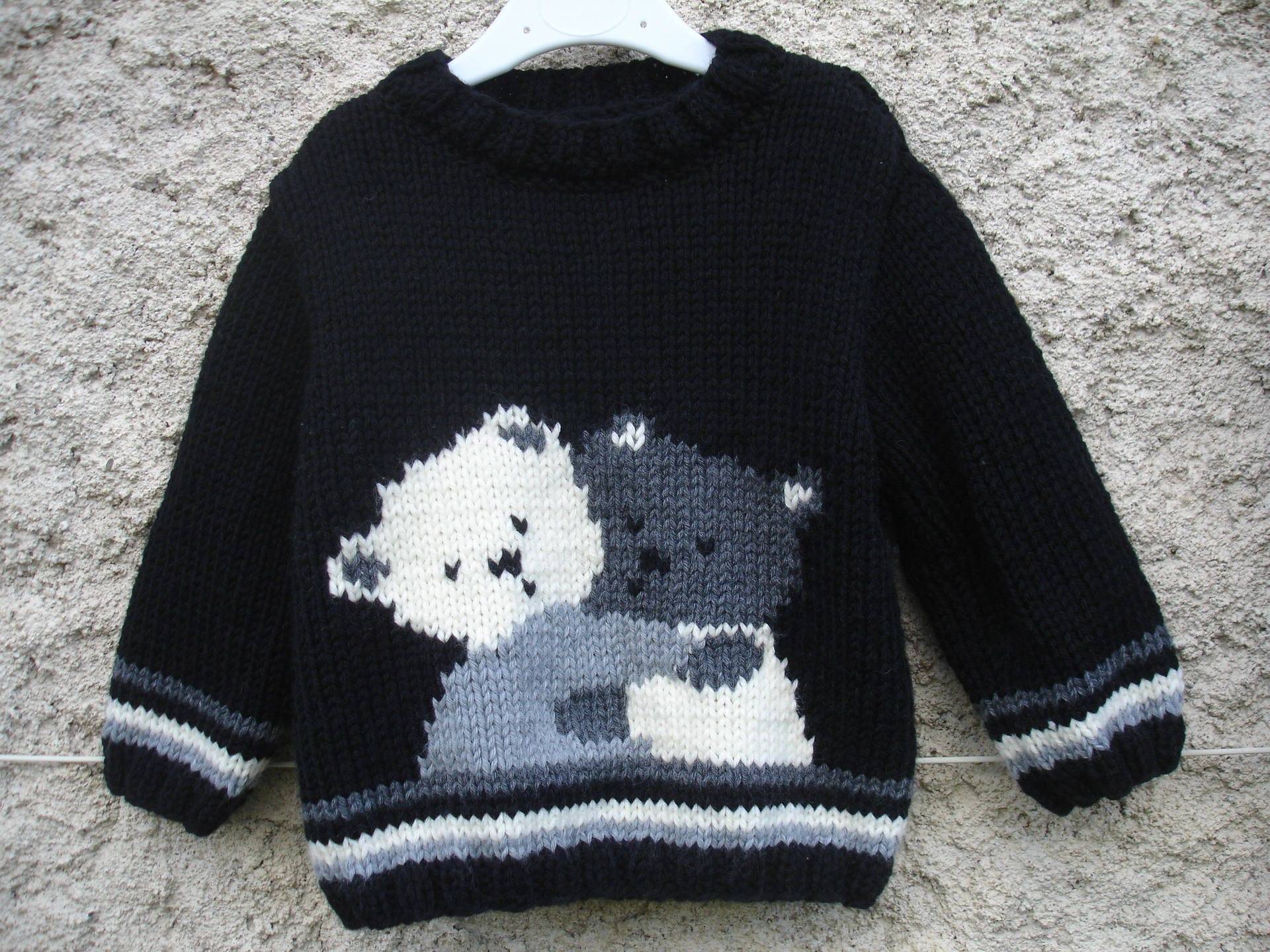 Handgefertigter Baby - Und Teddybärpullover Von 1 Jahr Bis 6 Jahren von souricettecreation