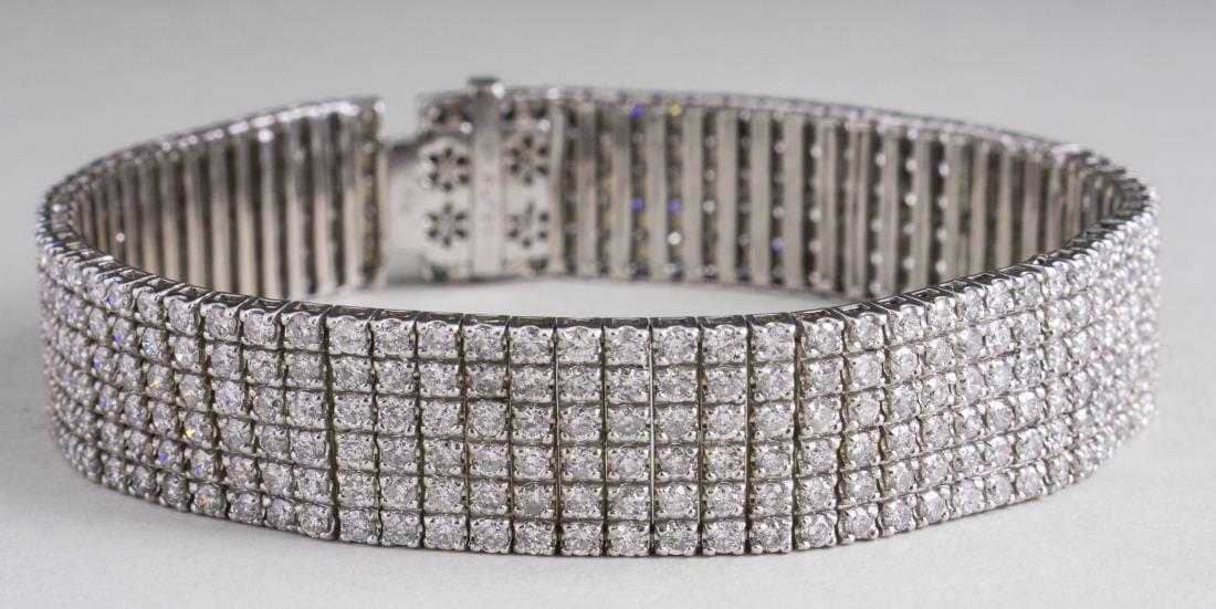 14 Karat Weißgold Diamant Armband von southseapearlco