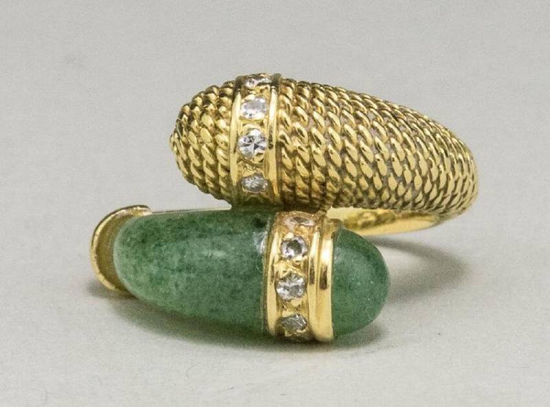 Aventurin Und Diamant-Ring Aventurin Und Diamant-Ring von southseapearlco