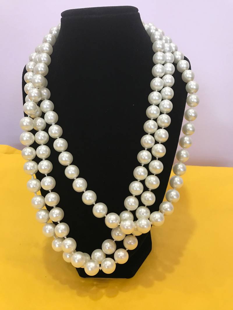 Große Einzelne Strang Simuliert Epere Halskette Große Einzelne Strang Simuliert Epere Halskette von southseapearlco