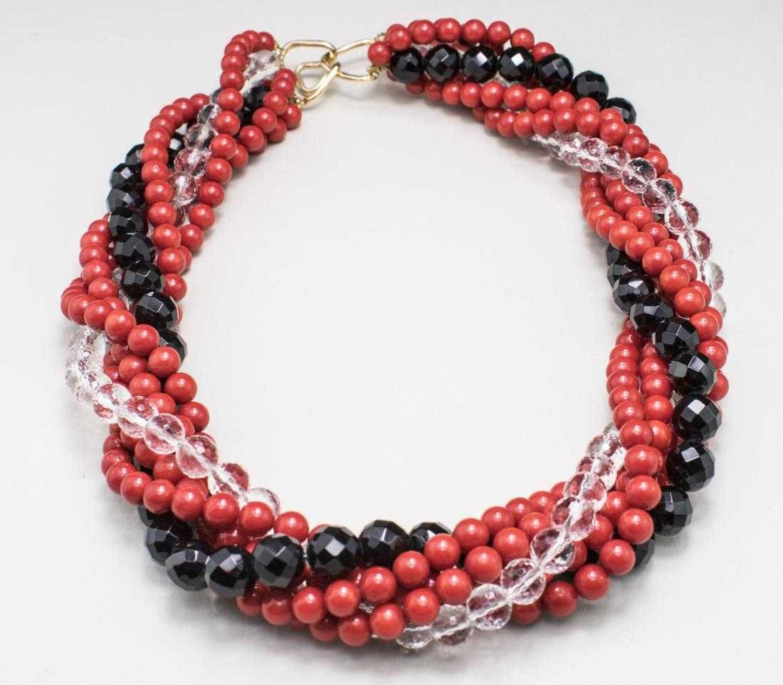 Koralle Perlen Halskette von southseapearlco